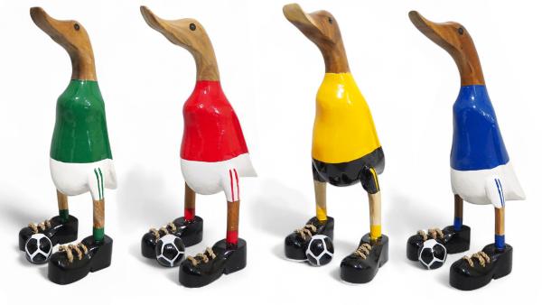 Enten  Fußballer 4 Sorten Höhe ca. 25 cm